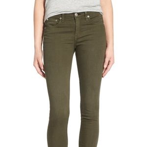 “Rag & Bone” Olive Skinny Jeans